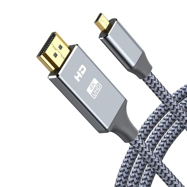 100cm Nylonflätad Anslutningskabel Videokabel