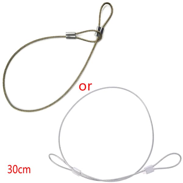 Säkerhetsrem Rostfritt stål Tether Lanyard Handled 30cm För Kamera Nytt