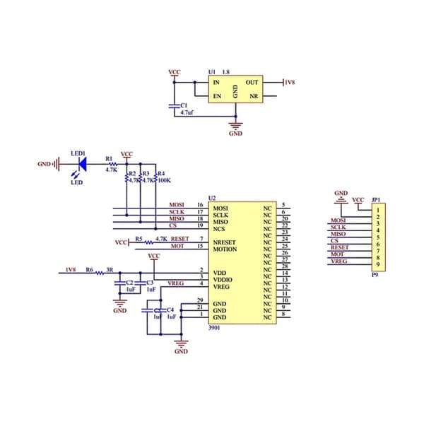 XY Översättningsrörelsemodul Lågeffekt 3.3V Sensorlösning