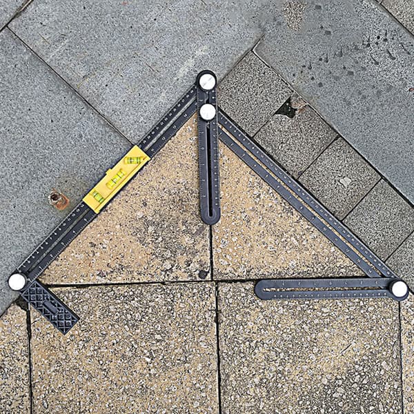 4-fold flishullfinner i aluminiumslegering vinkellinjal