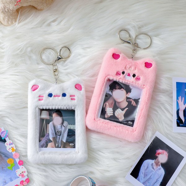 Söt Bear Photocard Holder Kortskydd Kpop Star Photo Sleeve för case 2