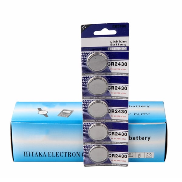 Bekväm 3V CR2430 knappcellsbatterier för klockor Miniräknare Effektiv power Stabil utgångscellsbatteri null - 5 pieces