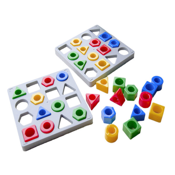 Matcha leksak Geometrisk form pusselblock för Activity Center Primär inlärningsleksak