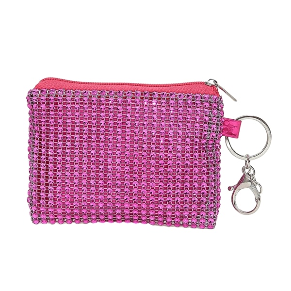 Tyylikäs lompakko vetoketjulla suljettava mini kolikkopussi vaihtopussi naisille Hot Pink