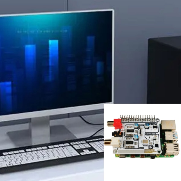 HiFi DAC Expansion Board Digital Analog Converter DAC-avkodare Ersättningsmodul för RPi 4B/3B+/3B/2B/ZEROW