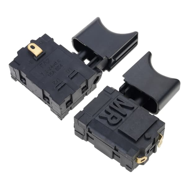 2 stk. elværktøjsafbrydere til elektrisk blæsermotor 64 mm x 40,8 mm