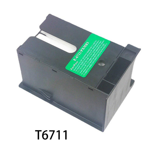Avfallsbläck för tank T6711 PXMB3 modell för Epson L1455 skrivarunderhållslåda bläckpatroner för WF7110 WF7610 WF-7111 WF-