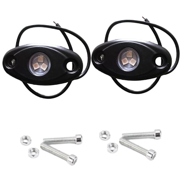 2 Pods LED Rock Lights Vedenpitävä 9 LED Underglow Lights Trail Rig Lamp