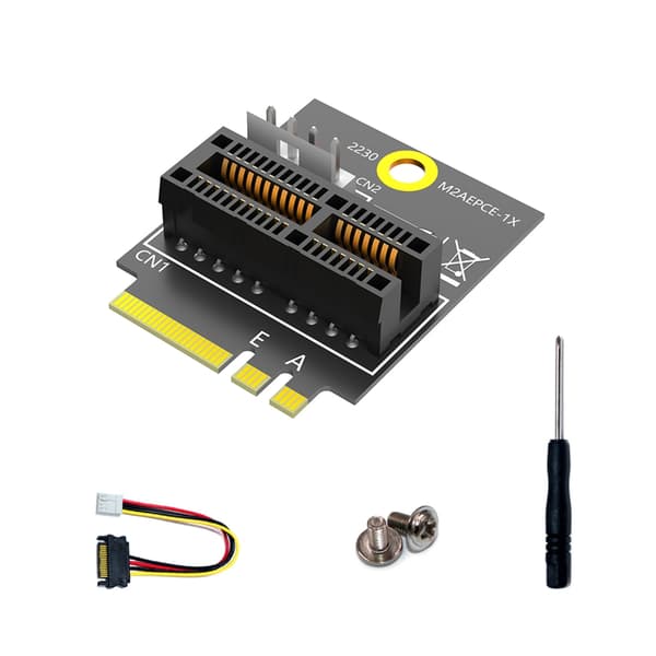 M.2 Key A+E Key Interface til PCIE 1X Slot Adapterkort 4PIN Strømkabel