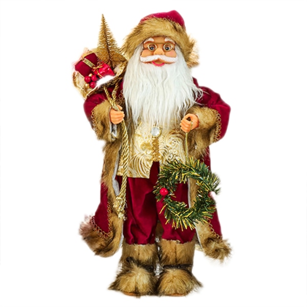 12/18/24'' jultomtefigurer Juldekorationer med julkransgåvor påsar för julfest 45cm