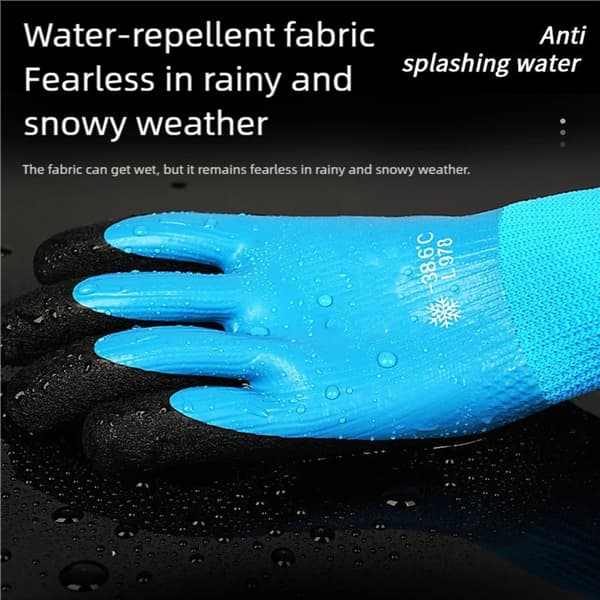 Frostsäkra gummiarbetshandskar halkfria ytor vinterhandskydd