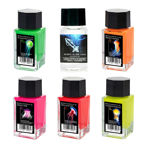 Usynlig blæk med UV-lys til Dip Pen Glas Dip 18 ml farvet kalligrafi blæk Yellow