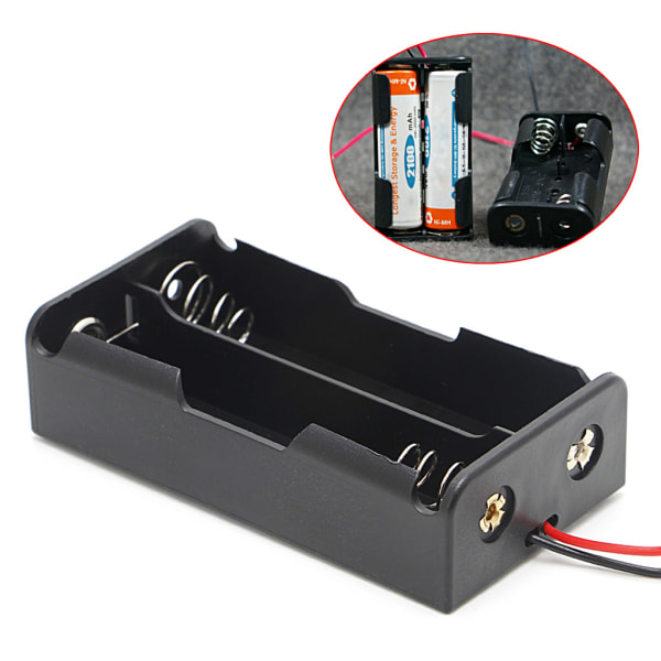 5 st 18650 uppladdningsbart batteri 3,7V Clip Hållare Box för case med trådledning null - 2