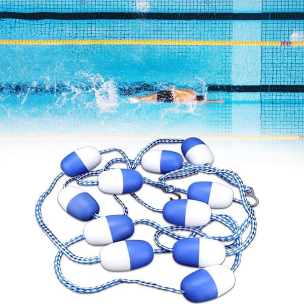 5m Formonteret sikkerhedsline til swimmingpool med flydere og krogsæt