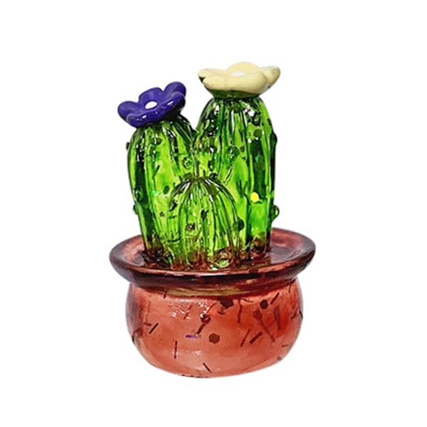 Resin Cactus Ornament Auto Center Console Backspegelmontering Dekorer Desktop Gadget Söta miniatyrkaktusfigurer