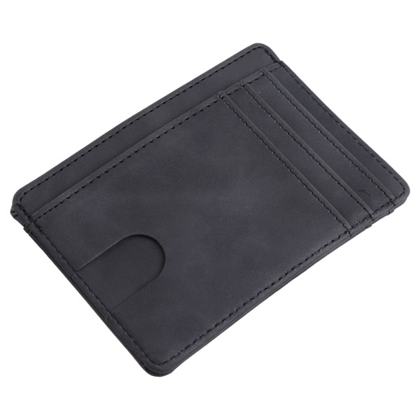 Slank frontlomme lommebok kredittkortholder RFID-blokkering Holder opptil 8 kort Black