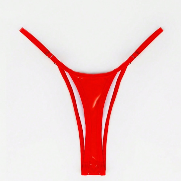 Womens Low Rise Thong T-formet trusse tøj undertøj justerbar tynd Thong Red S