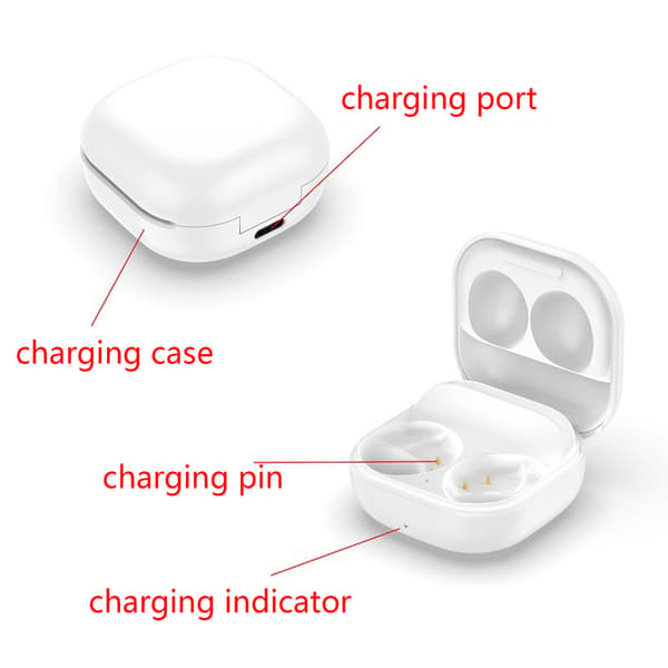 Til Galaxy Buds 2 Opladningsboks Bin Oplader Bluetooth-kompatible hovedtelefoner