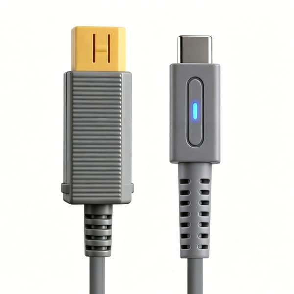 Type C til spillkonsoll ladekabel 1,8M grå PVC strømledning