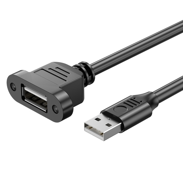 USB2.0-förlängningskabel med skruvhålspanel USB -förlängningssladd stöder laddning och höghastighetsdataöverföring Bärbar null - Left 1.5m