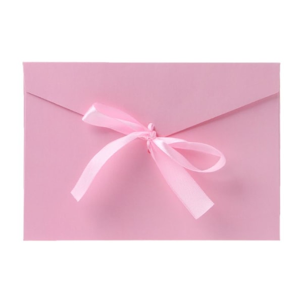 10st Retro Vintage Blank Bow papperskuvert för brev gratulationskort bröllop Pink