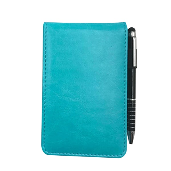 A7 Journal Notebook PU- cover Memo Anteckningsblock med Stylus Penna Multi 50 fodrat papper för kontorsarbetsstudie null - D