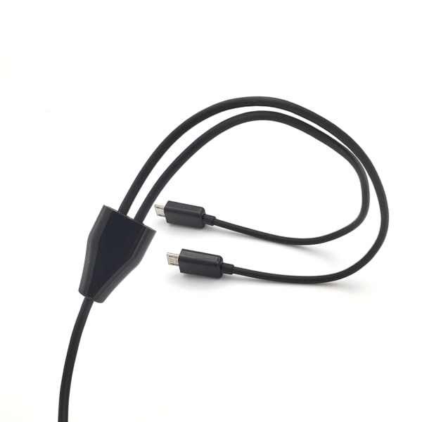 Universal Typ C till dubbel Micro USB -laddarkabel Snabbladdning för flera enheter Multifunktionell power Black
