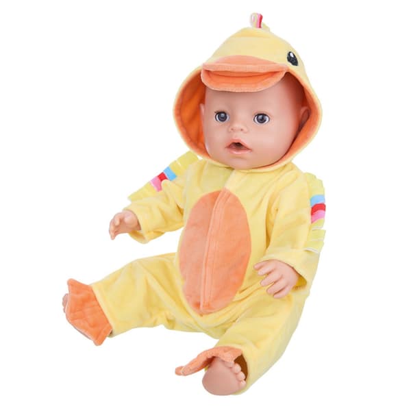 43 cm docka overaller romper anka tema docka kostym lätt att bära docka jumpsuits