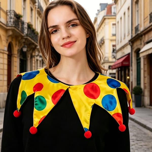 Bred Statement Hals Tilbehør Egnet til Musikfestivaler og Cosplay