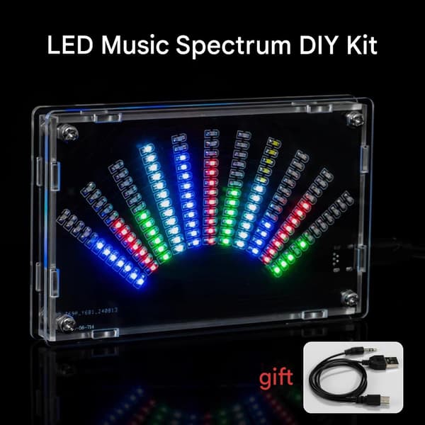 USB Power LED Musikfrekvens Display Projektsæt til Begyndere og Hobbyfolk
