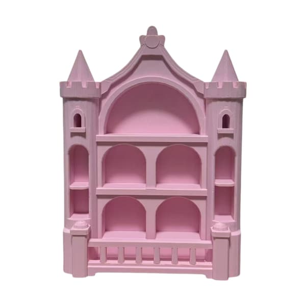 Miniature huse udstillingshylde lyserød eventyrbog arrangør til figur opsætning