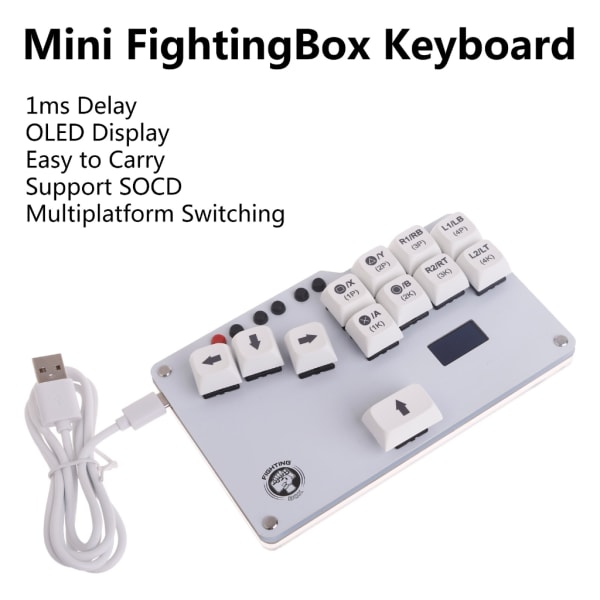 Multiport FightingBox HitBox-tangentbord med mekaniska nyckelbrytare Hållbar Kompatibel för Arcade JoysticksStreet Fighter null - C