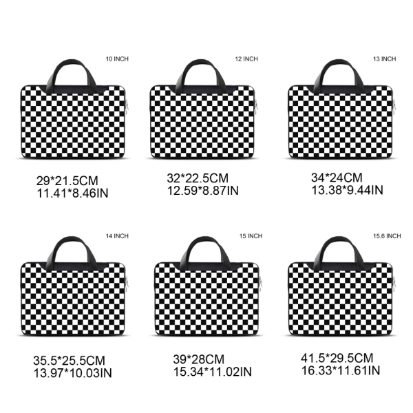 Laptop-veske Kontorveske Arbeidsveske, Laptop-koffert for kontorreiser Houndstooth 13 inches