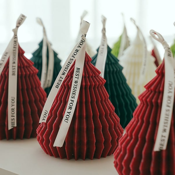 Kreativt juldoftljus Unik julklapp för kvinnor, festljus i 3D-form för festlig dekoration Red