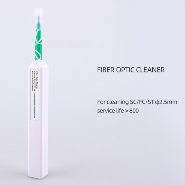 Fiber Optic Cleaner Cleaning Pen Box Kit 2,5 mm 1,25 mm för FC SC ST LC Optisk fiberkabelkontakt Endface Optical Clea