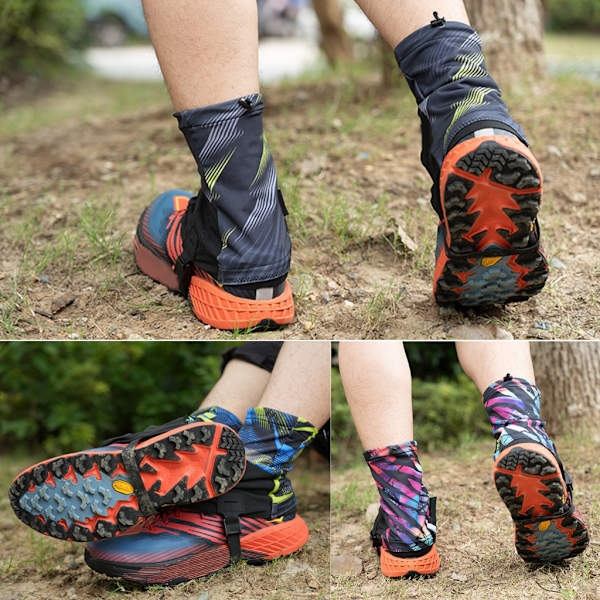 Utomhus Trail Gaiters Låga Ankel Gaters Skyddande Skoskydd Andningsbara Green mountains and