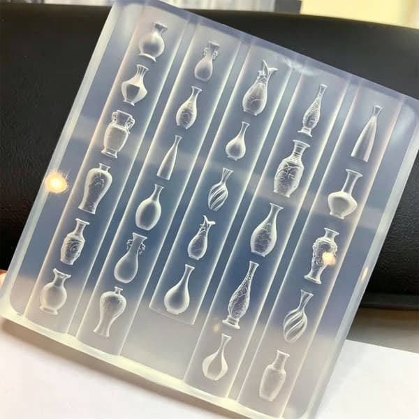 Silikoneform til DIY 3D neglekunstpynt vasemotiver
