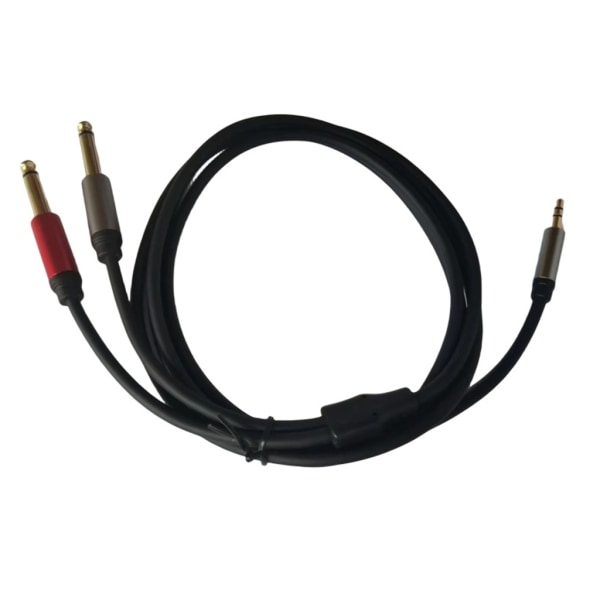 1,5 m ljudlinje 3,5 mm TRS till dubbel 6,35 mm TS AUX-kabel för PC-hörlursmixerförstärkare 3,5 till dubbel 6,5 monojackkabel