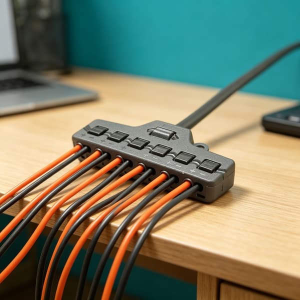 Lavspændings hurtigforbindende ledningssplitter til stabil strømtransmission