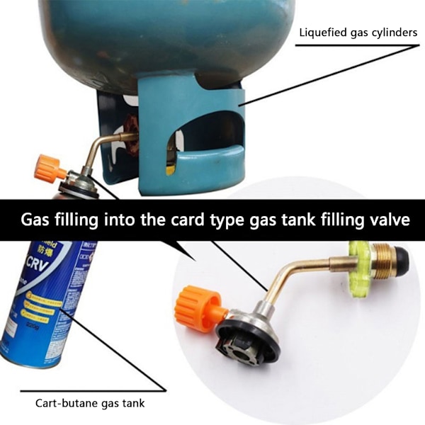 Gas komfur propan påfyldninger kobling adapter udendørs butan tank påfyldninger adapter