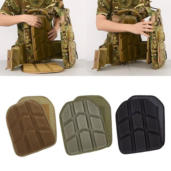 2 stk Vestpute Pude Vestplate Kropp Utstyr Vest EVA Fôr Pude 33x26cm Army Green