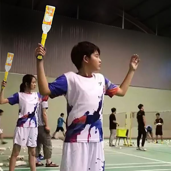 1 st Badminton Racket Träningssving Bat Övning Grepp Racket Stick Force Yellow