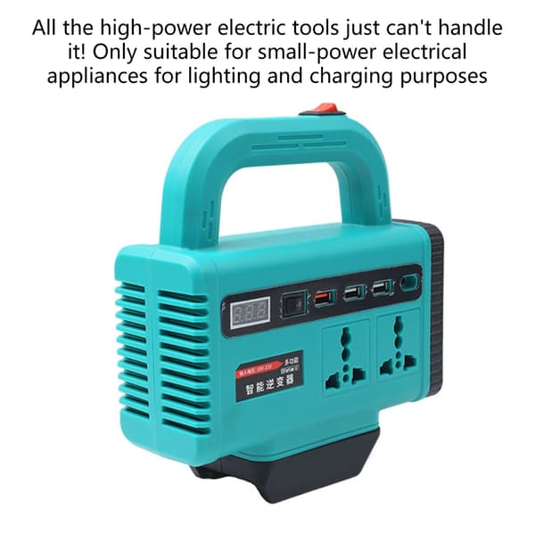 DC18V-21V til AC180V-220V Strømomformere til Udendørs Camping Mobil Strøm