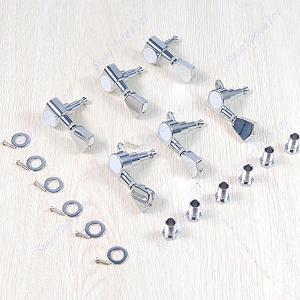 6Pro Chrome Guitar String Tuning Keys Pegs Tunere Maskinhoder for Gibson 3R+3L