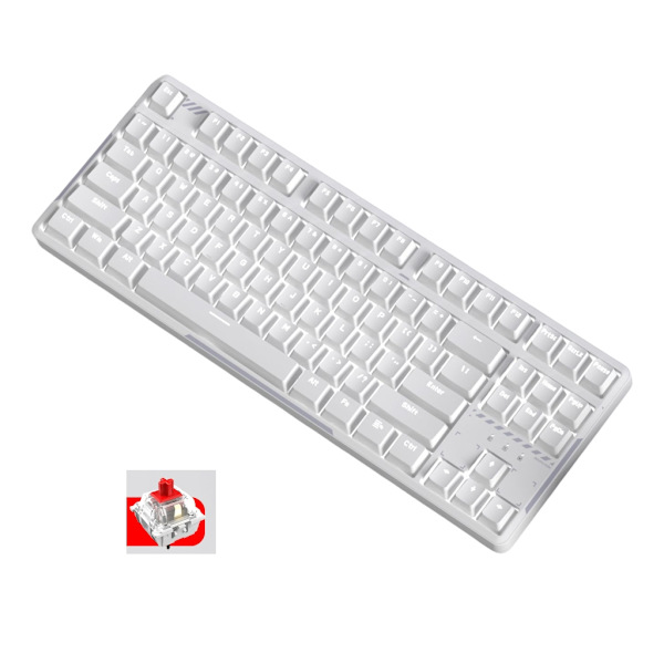 60 % kablet spilltastatur, Hot-plugg Mechanical Feeling Keyboard, Ultra-kompakt mini vanntett tastatur for PC-spiller