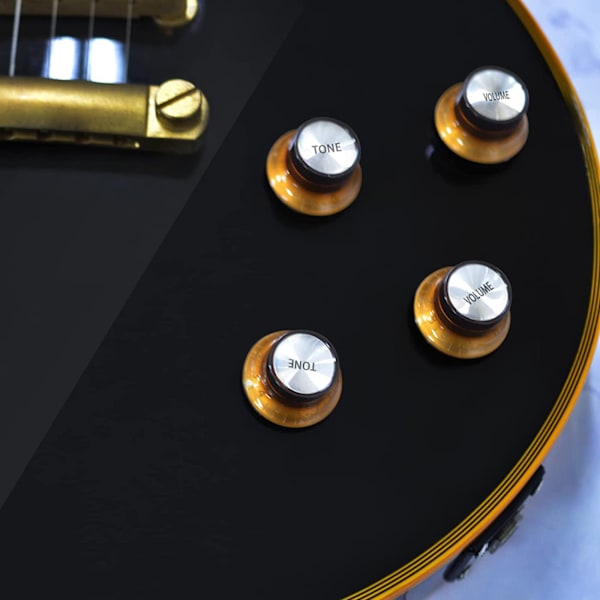 Volymton Potentiometer Knoppar Elgitarr Hastighetskontroll Knopp för LP SG Black Volume