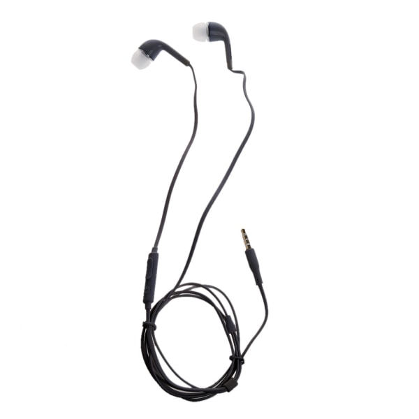 3,5 mm stereohörlurar hörlurar headset med mikrofon för Galaxy S6 S5 S4 S3 hörlurar Black