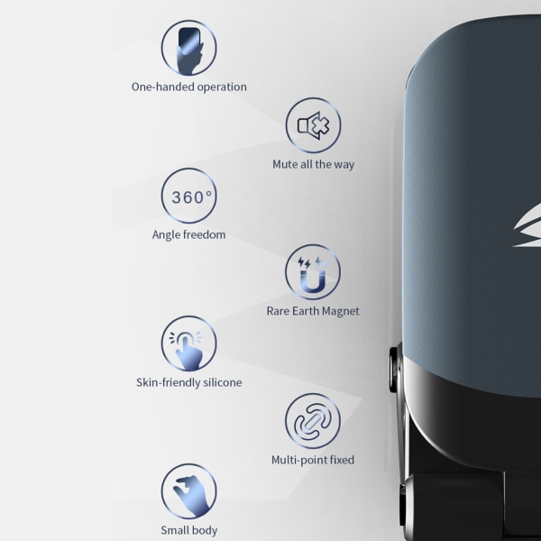 L-typ magnetisk telefonhållare 360 ​​graders justerbar billuftventilklämma för smartphone surfplatta Enkel att installera Blue