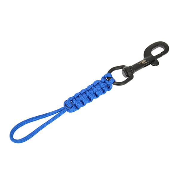 Antikk-tap Sikkerhetsline Spennkrok med Flettet Tau Lanyard Marine Grade Stål Black