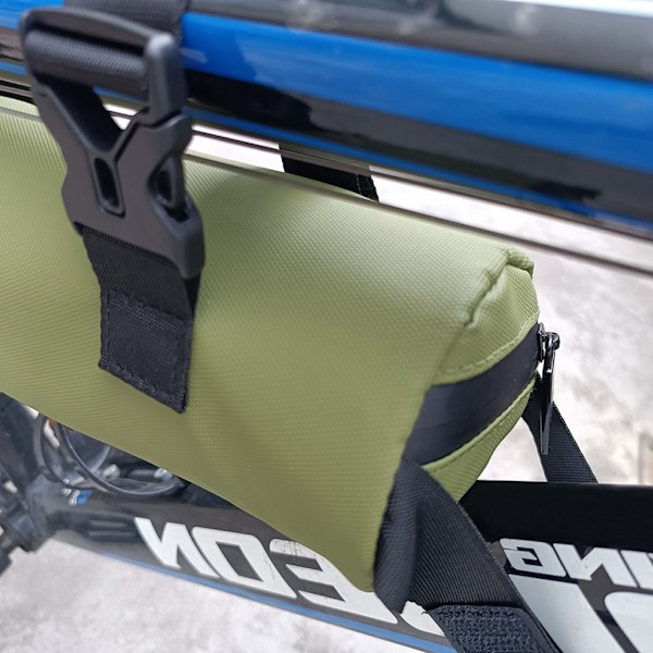 Sammenklappelig rulle sadel motor side bagage rejse hale taske med monteringsstropper